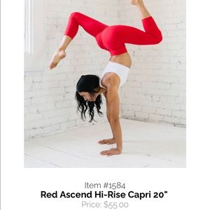 Red Ascend Hi-Rise Capri 20” from Zyia